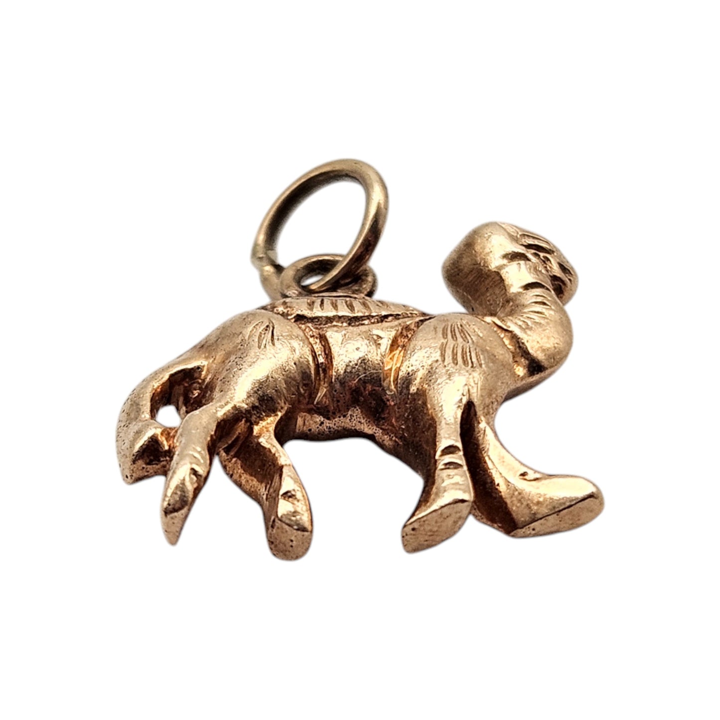 9ct Rose Gold Camel Charm L 1.4 cm 2.6 g.