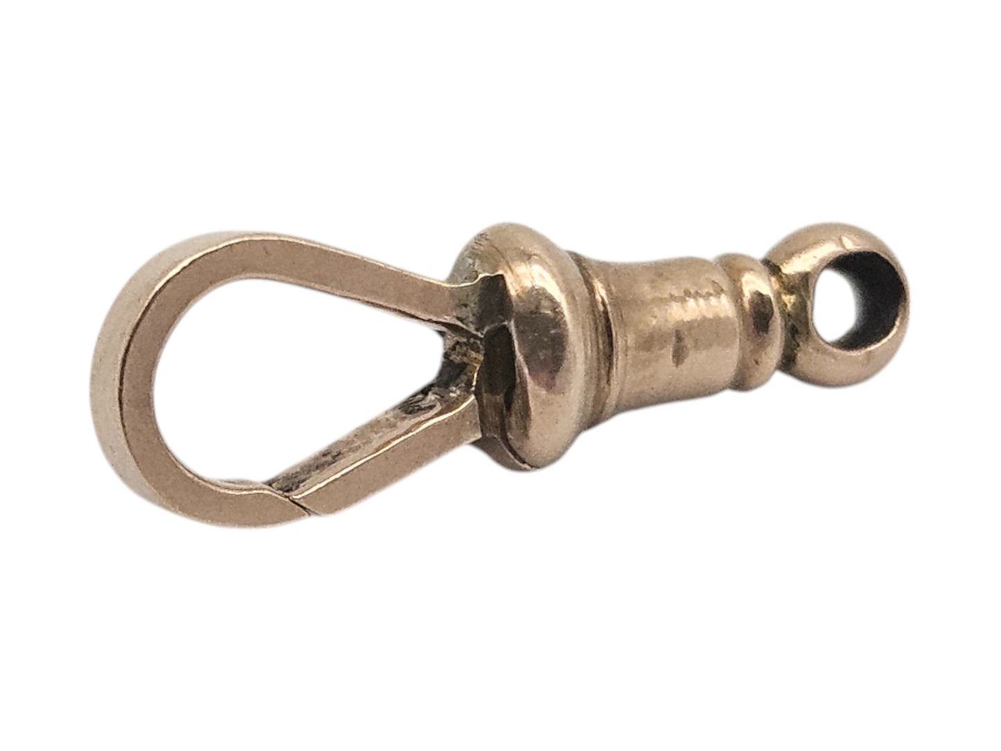 Antique 9ct Rose Gold Swivel Dog Clip c.1900 L 1.8 cm 1.2 g.