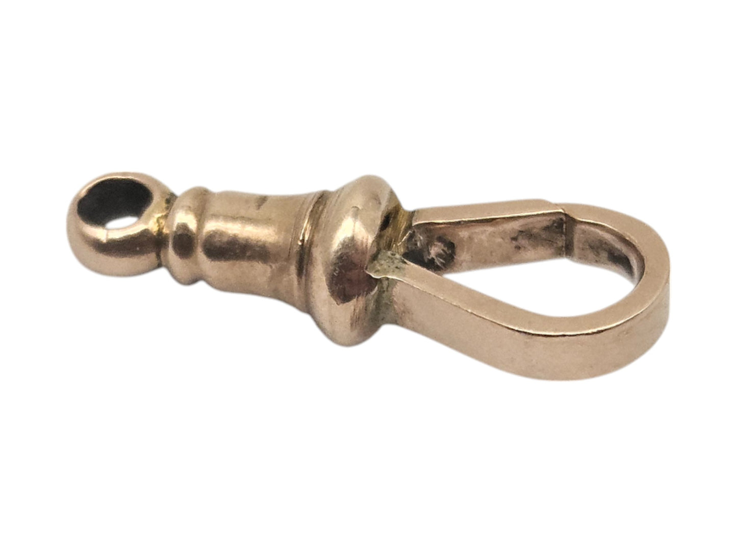 Antique 9ct Rose Gold Swivel Dog Clip c.1900 L 1.8 cm 1.2 g.