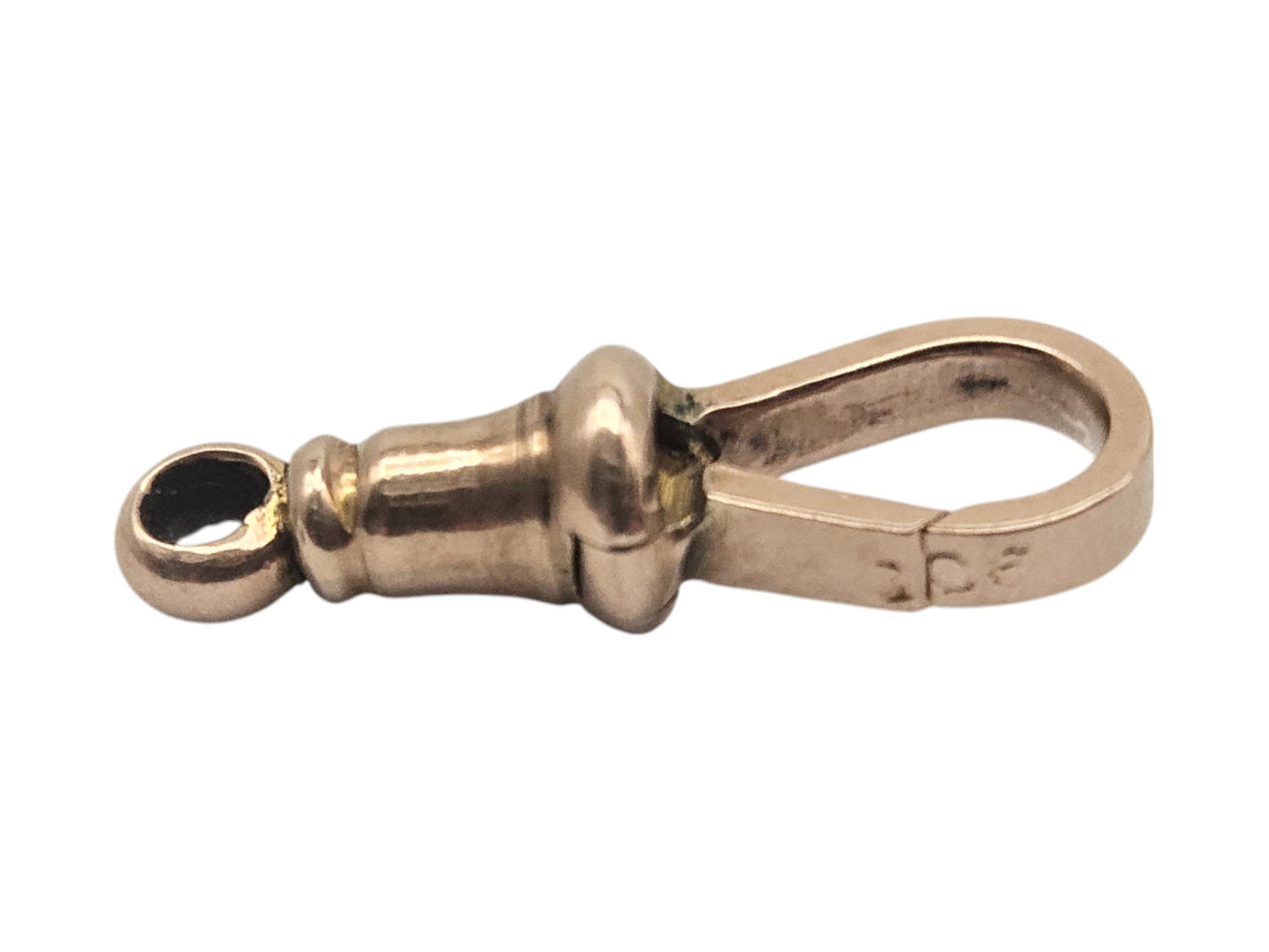 Antique 9ct Rose Gold Swivel Dog Clip c.1900 L 1.8 cm 1.2 g.