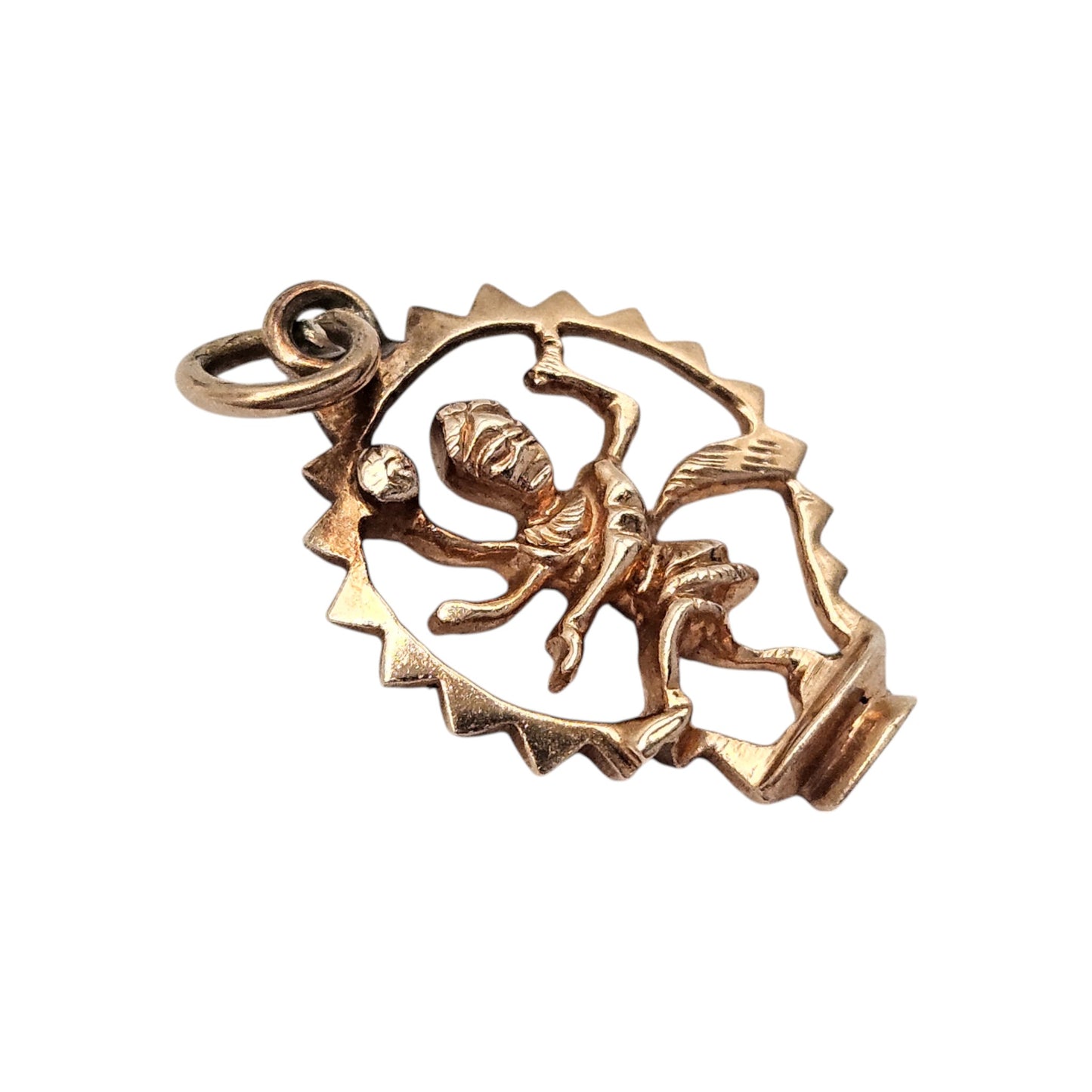 9ct Rose Gold Hindu God/ Goddess Charm L 1.7 cm 1.5 g.