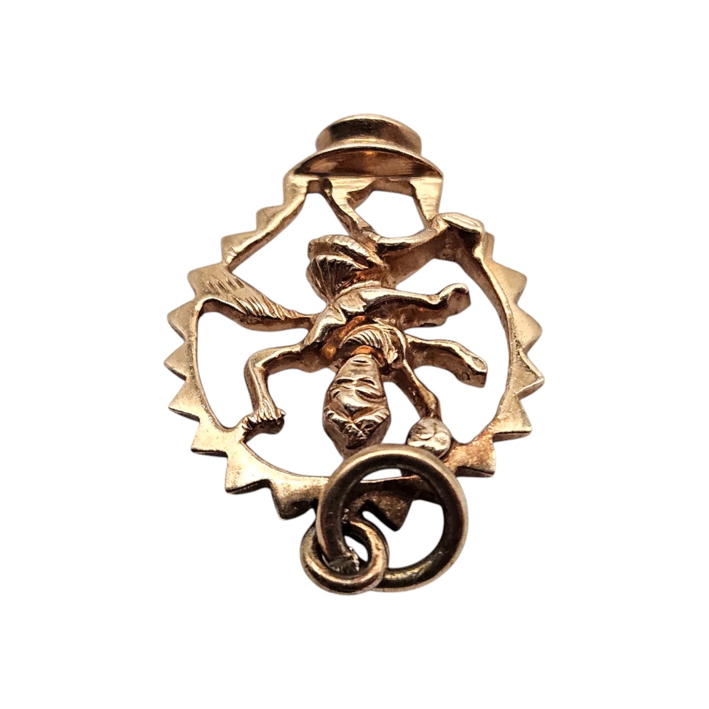 9ct Rose Gold Hindu God/ Goddess Charm L 1.7 cm 1.5 g.