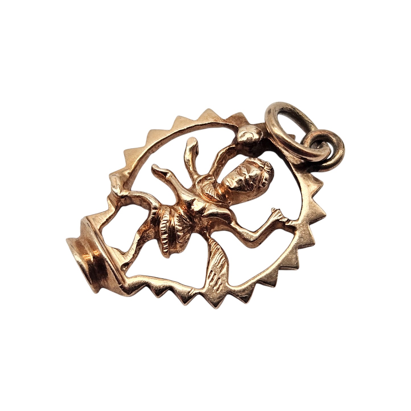 9ct Rose Gold Hindu God/ Goddess Charm L 1.7 cm 1.5 g.
