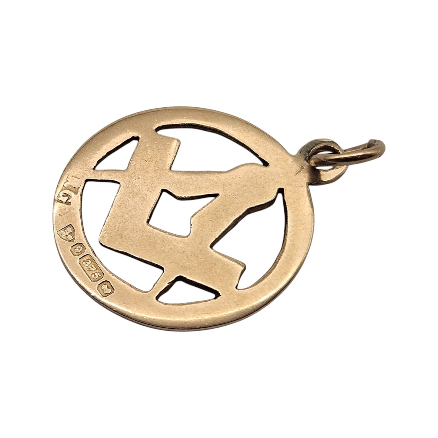 Chester 9ct 375 Rose Gold Masonic Fob c.1905 L 1.9 cm 2.0 g.