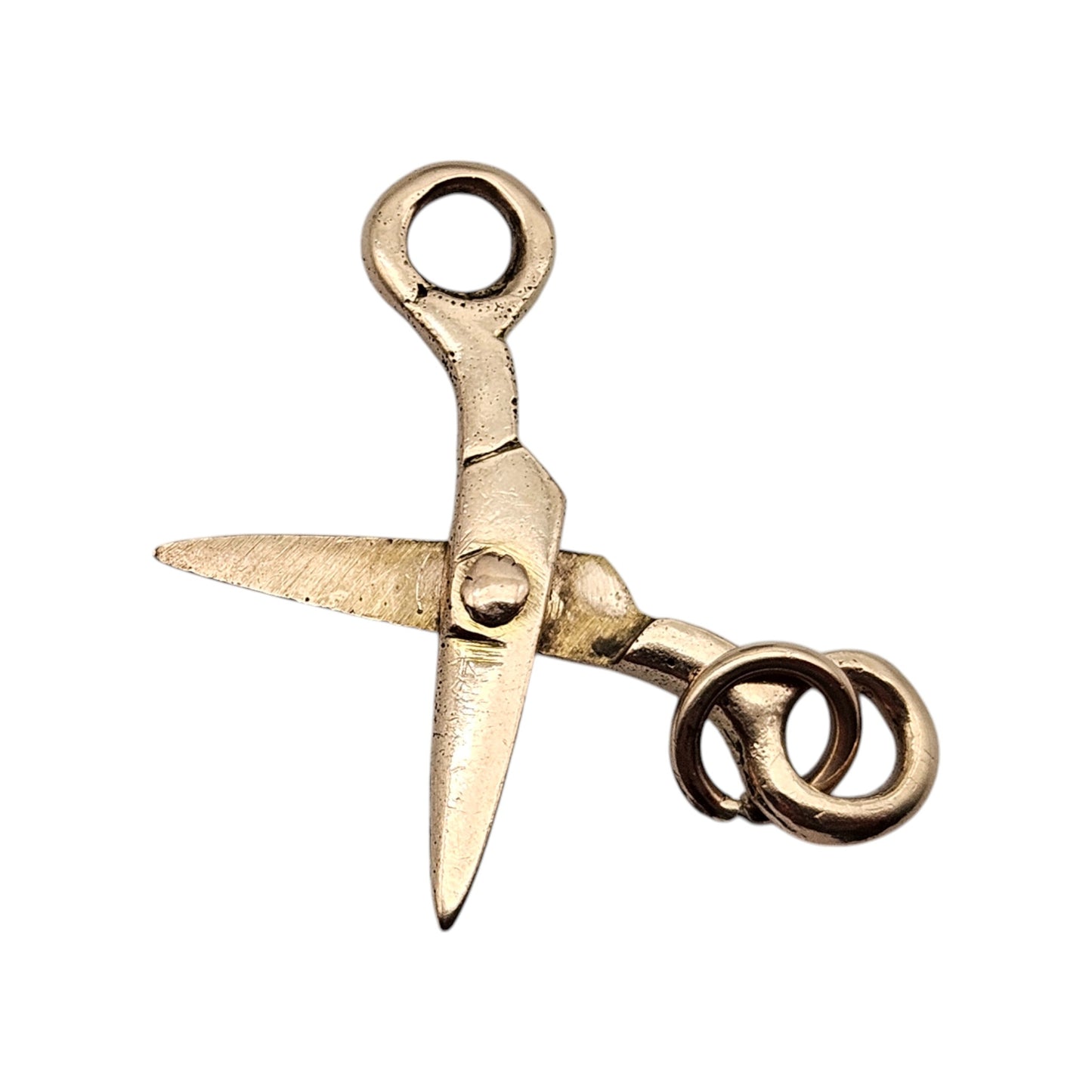 9ct Rose Gold Articulated Scissors Charm L 2.8 cm 2.6 g.