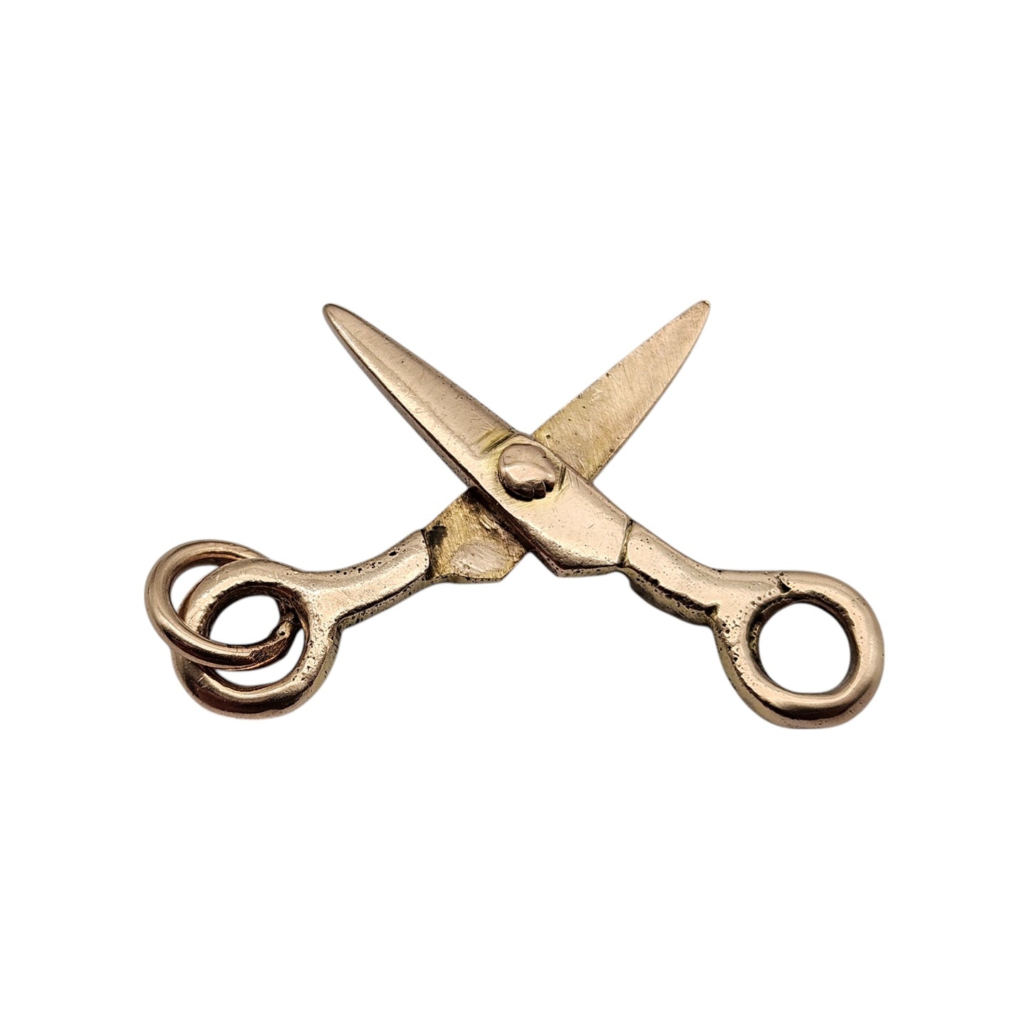 9ct Rose Gold Articulated Scissors Charm L 2.8 cm 2.6 g.