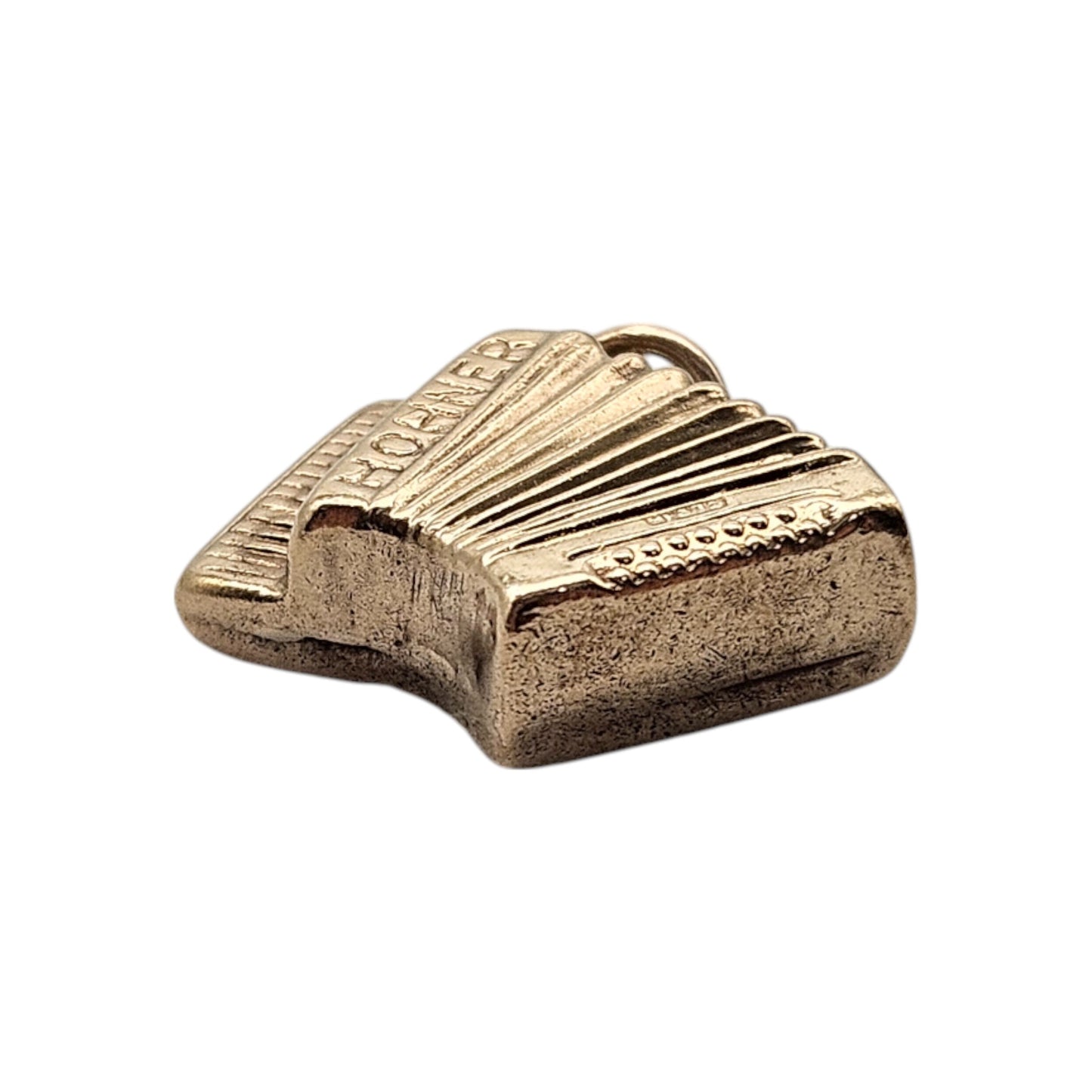 Chester 9ct 375 Yellow Gold Accordion Charm 1959 L 1.4 cm 0.9 g.