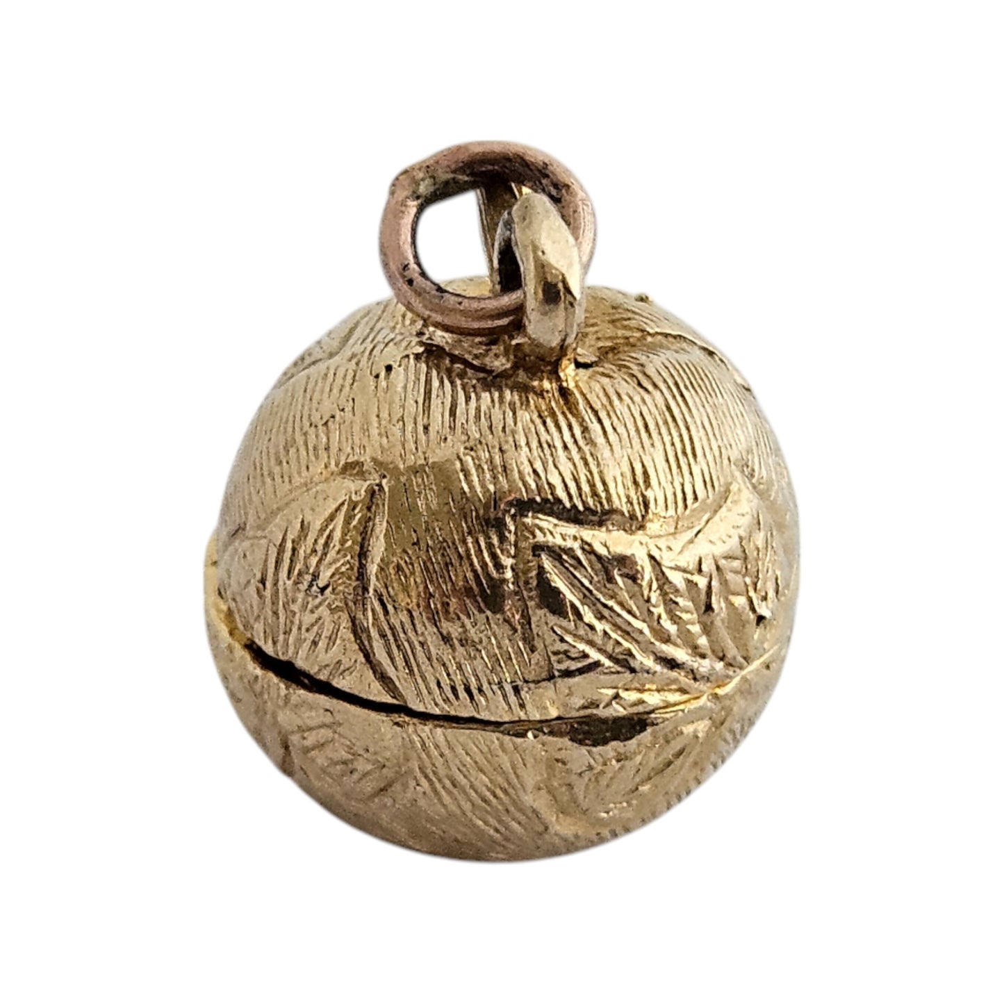Rare 9ct 375 Yellow Gold & Enamel Adam & Eve Opening Charm 1969 L 1.2 cm 5.0 g