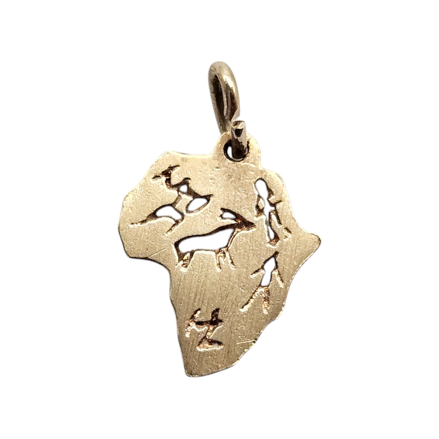 9ct Yellow Gold Africa Charm L 1.3 cm 0.8 g.