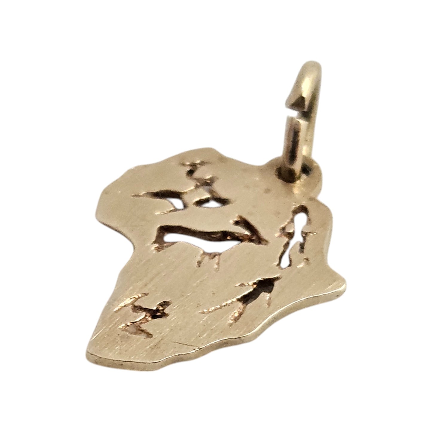 9ct Yellow Gold Africa Charm L 1.3 cm 0.8 g.