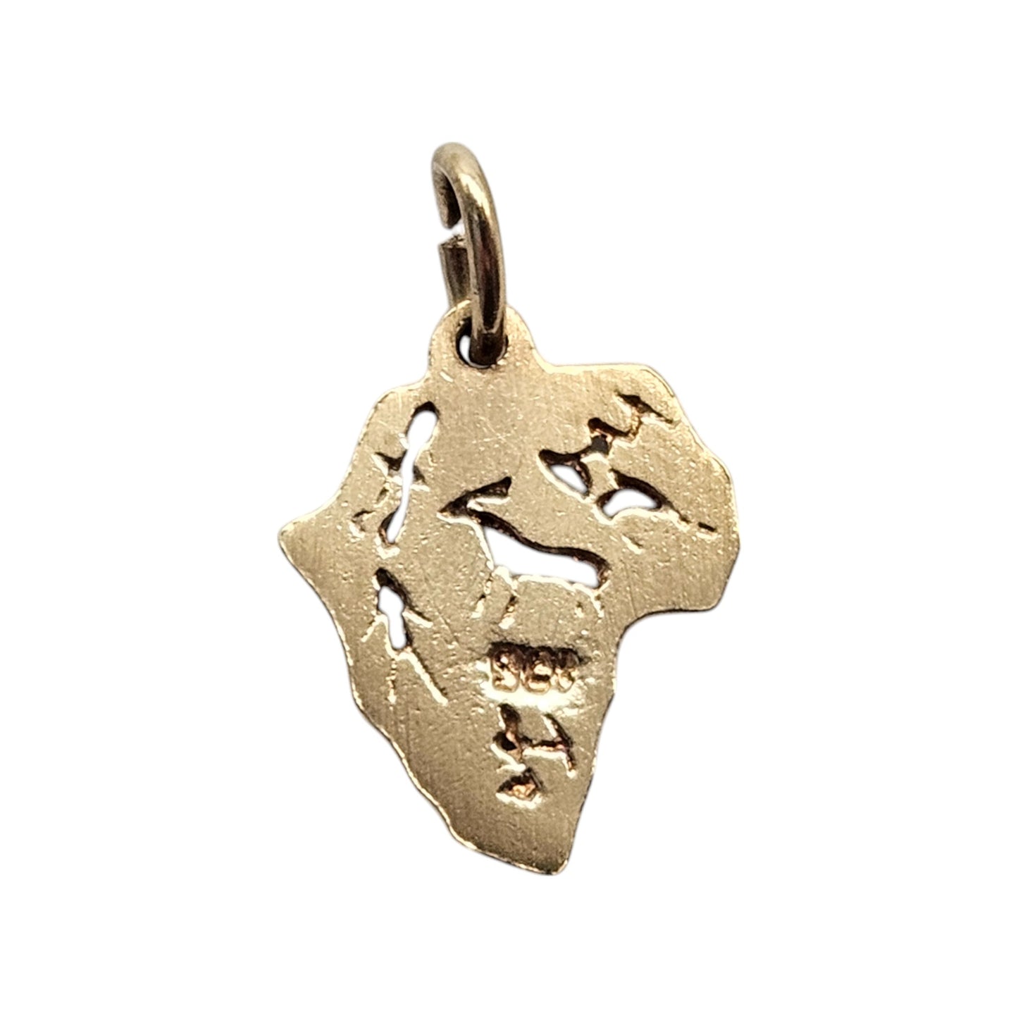 9ct Yellow Gold Africa Charm L 1.3 cm 0.8 g.