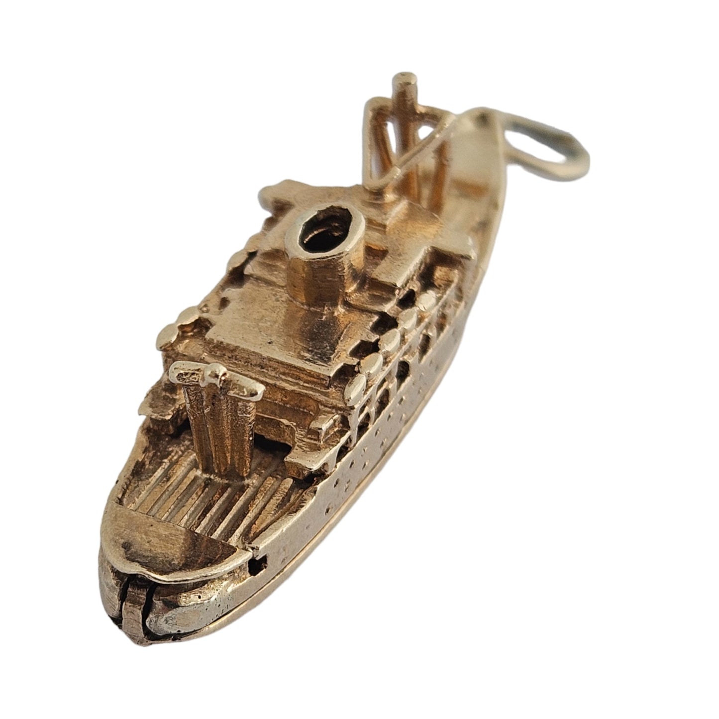 9ct 375 Yellow Gold "Andes" Cruise Ship Opening Charm 1966 L 3.5 cm 8.2 g