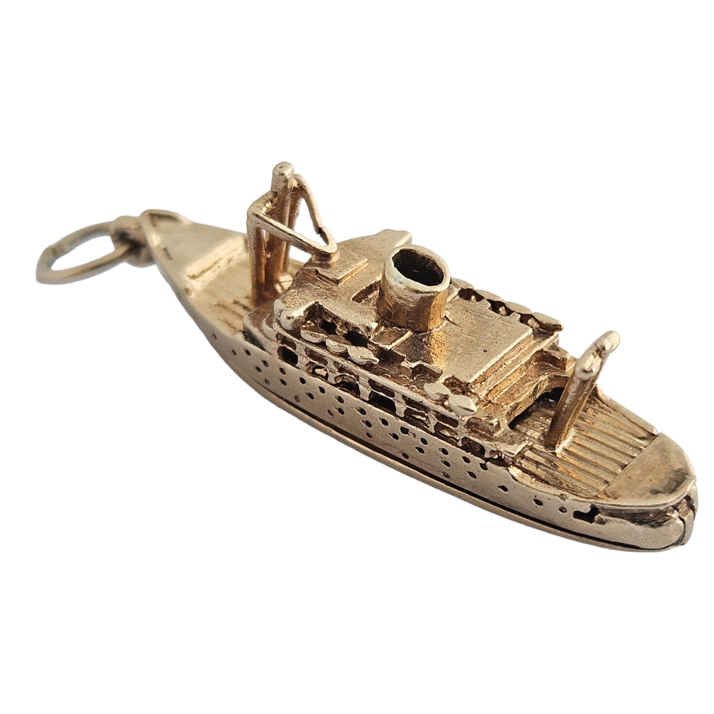 9ct 375 Yellow Gold "Andes" Cruise Ship Opening Charm 1966 L 3.5 cm 8.2 g