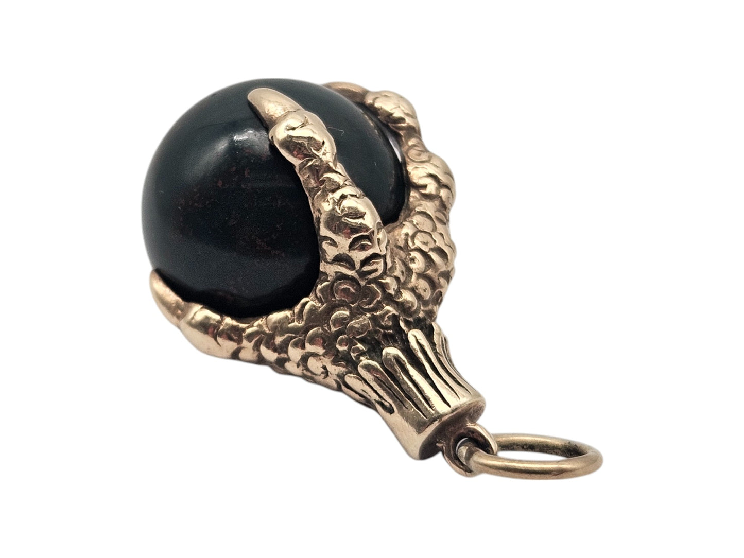 9ct 375 Yellow Gold Ball In Claw Charm 1966 L 2.3 cm 9.6 g.