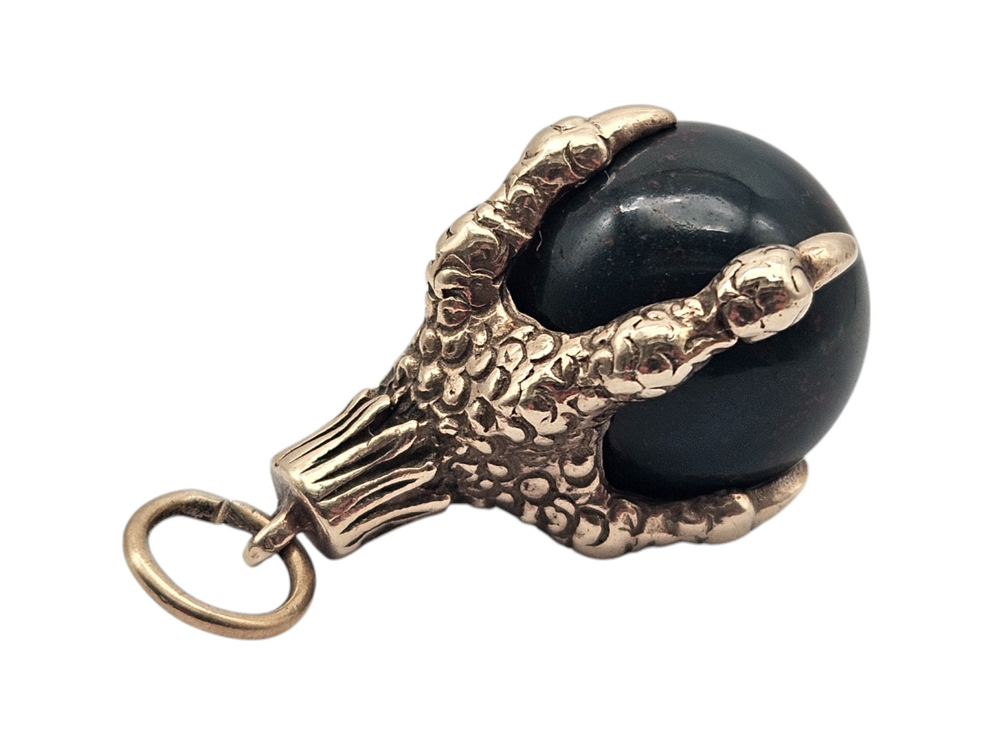 9ct 375 Yellow Gold Ball In Claw Charm 1966 L 2.3 cm 9.6 g.