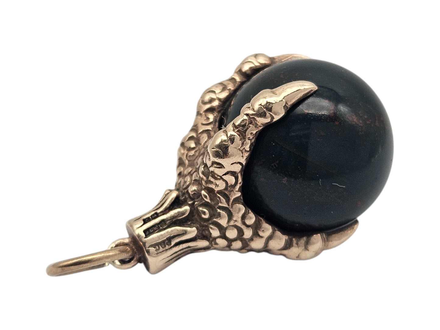 9ct 375 Yellow Gold Ball In Claw Charm 1966 L 2.3 cm 9.6 g.