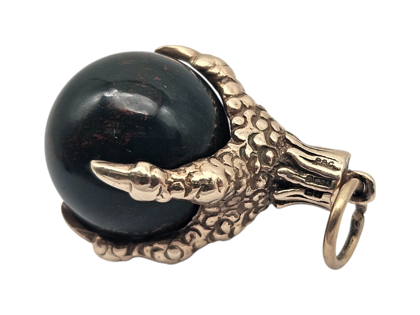 9ct 375 Yellow Gold Ball In Claw Charm 1966 L 2.3 cm 9.6 g.