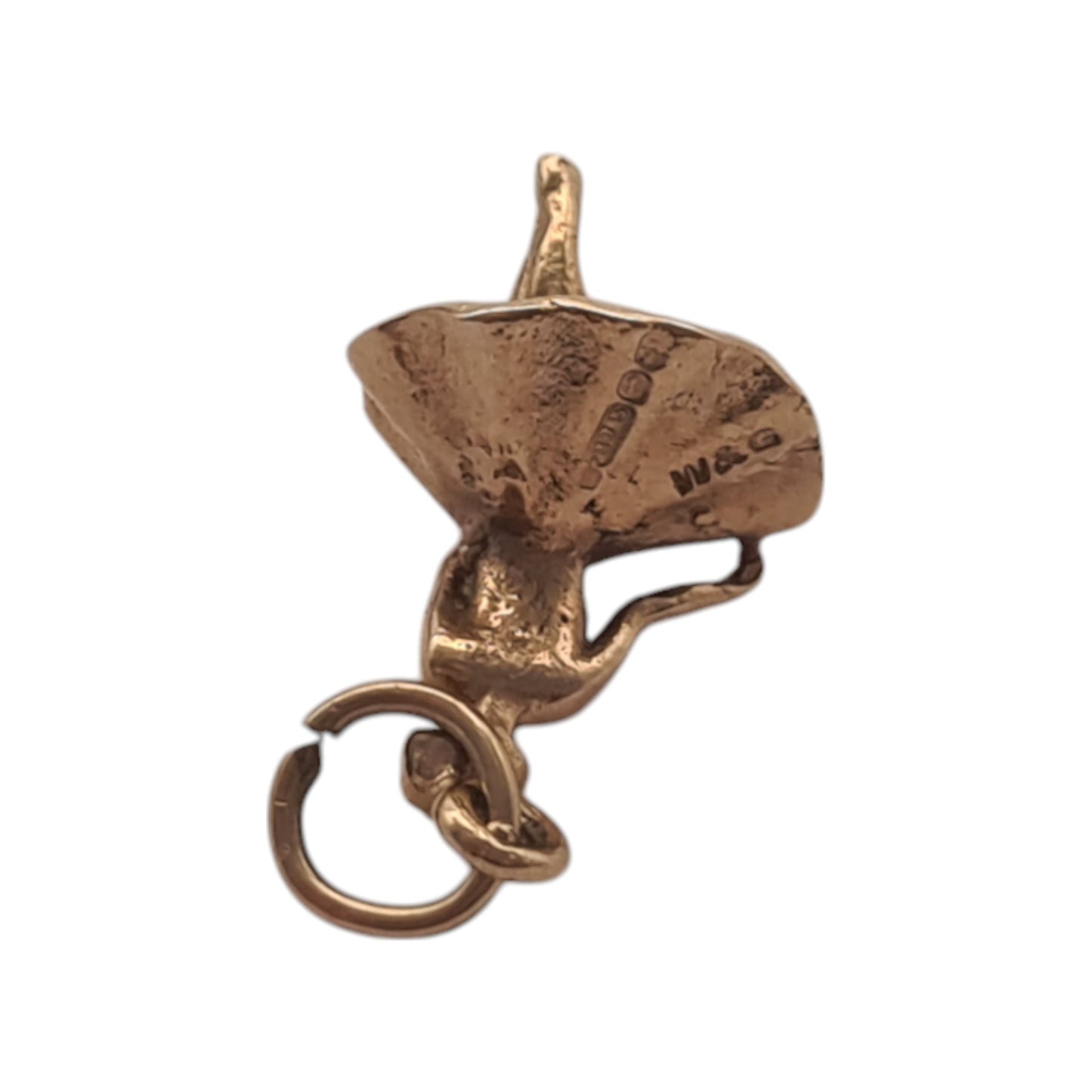 9ct 375 Yellow Gold Ballerina Charm 1957 L 1.4 cm 1.3 g.