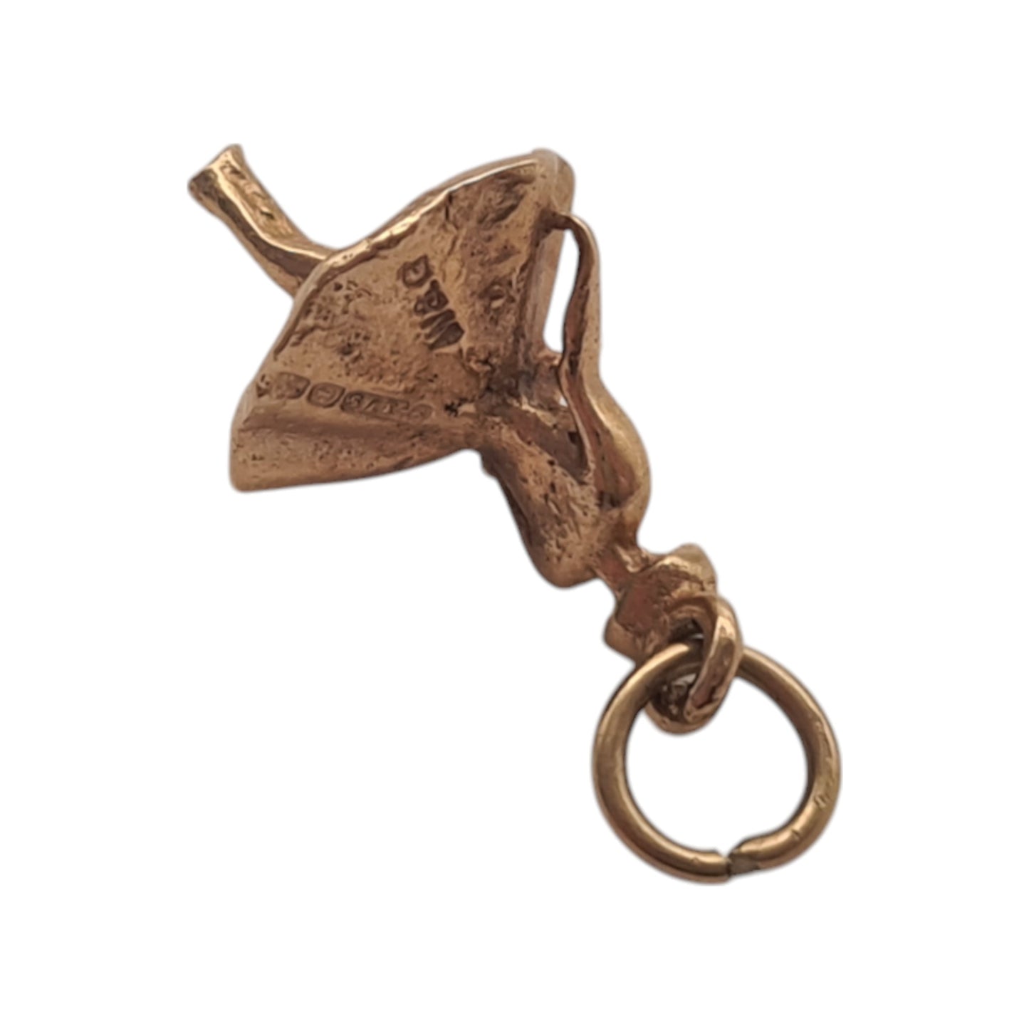 9ct 375 Yellow Gold Ballerina Charm 1957 L 1.4 cm 1.3 g.