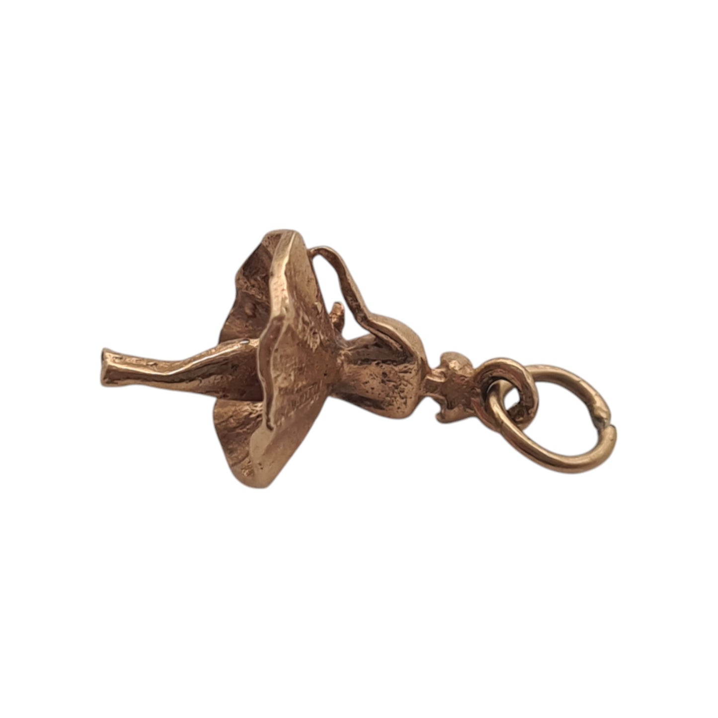 9ct 375 Yellow Gold Ballerina Charm 1957 L 1.4 cm 1.3 g.