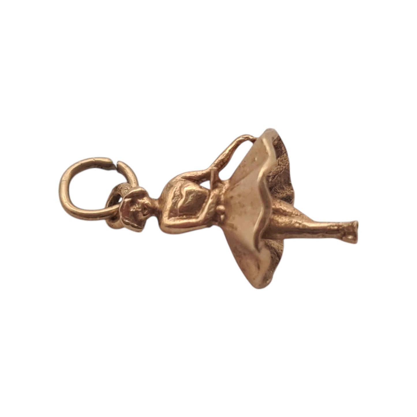 9ct 375 Yellow Gold Ballerina Charm 1957 L 1.4 cm 1.3 g.