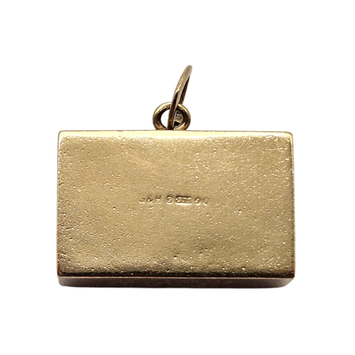 9ct 375 Yellow Gold £5 Emergency Banknote Charm 1973 L 1.8 cm 3.2 g.