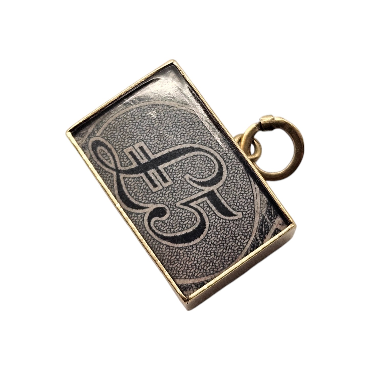 9ct 375 Yellow Gold £5 Emergency Banknote Charm 1973 L 1.8 cm 3.2 g.