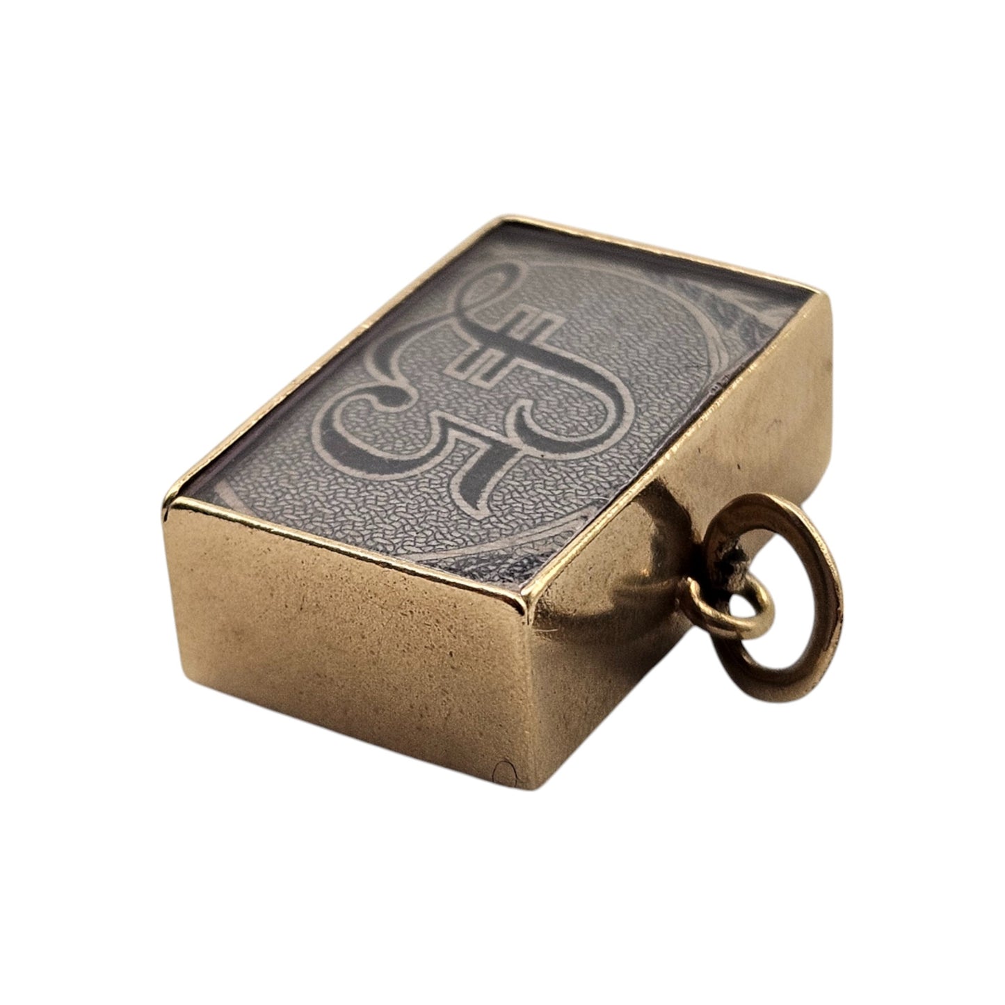 9ct 375 Yellow Gold £5 Emergency Banknote Charm 1973 L 1.8 cm 3.2 g.