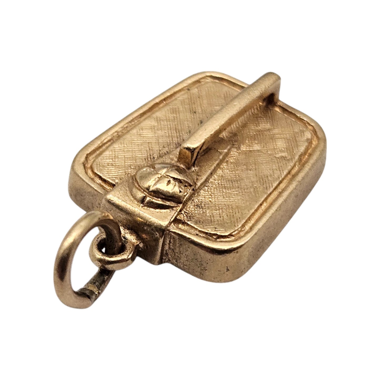 9ct 375 Yellow Gold Bathroom Scales Charm 1973 L 1.4 cm 3.3 g.
