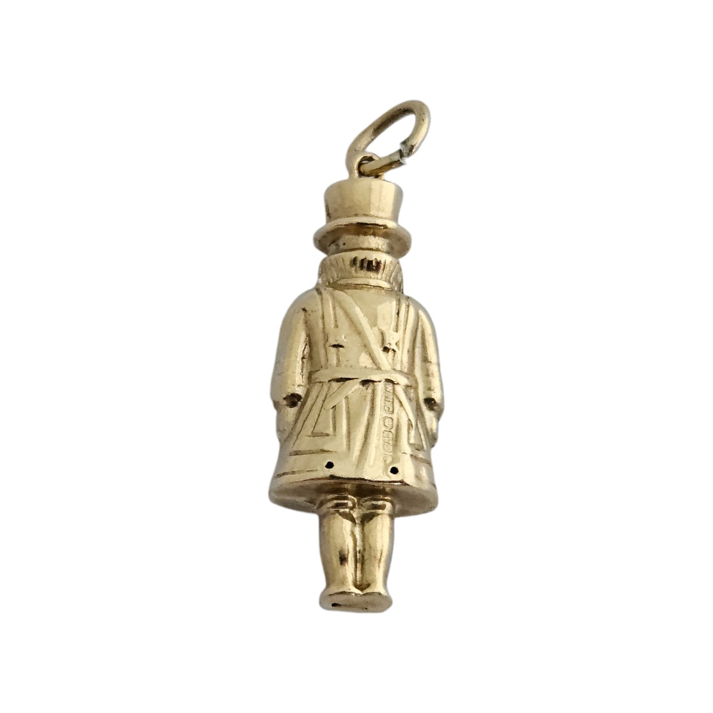 9ct 375 Yellow Gold Beefeater Charm c.1970's L 2.3 cm 1.0 g