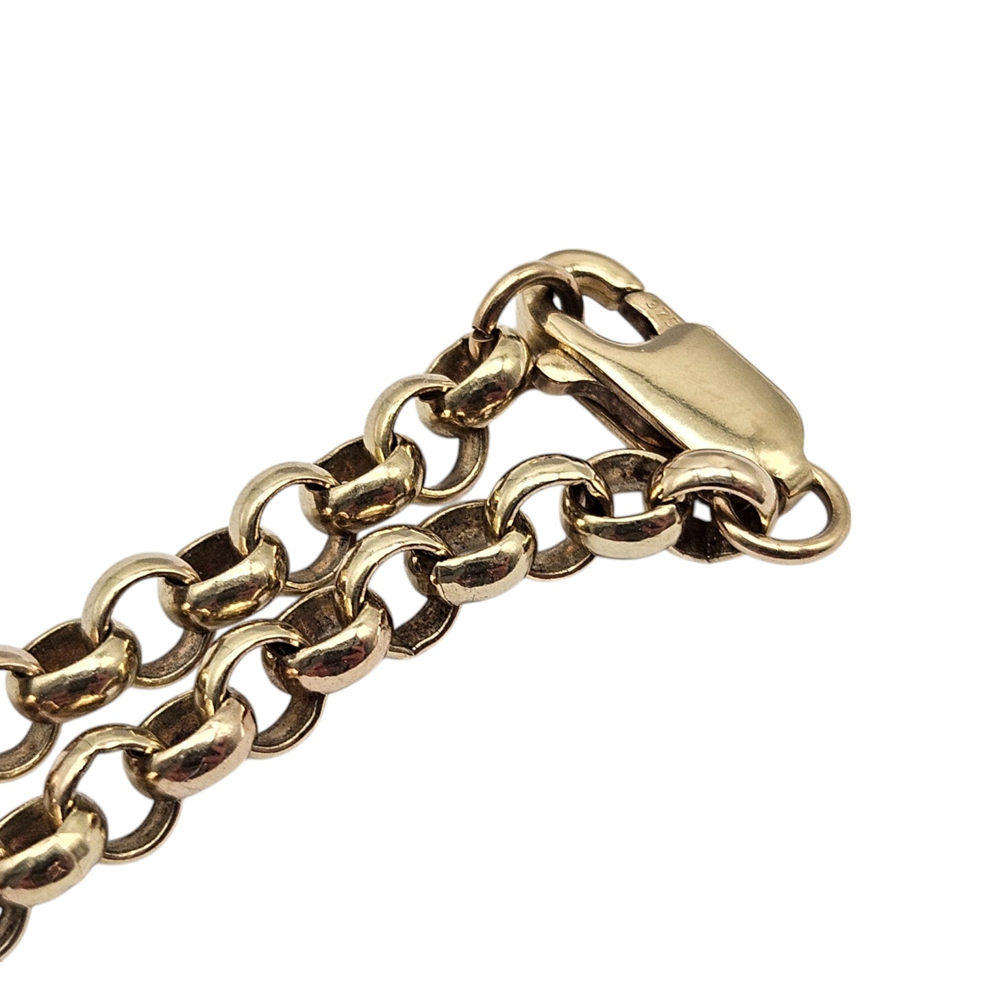 9ct Yellow Gold Belcher Link Bracelet L 22.9 cm 8.6 g