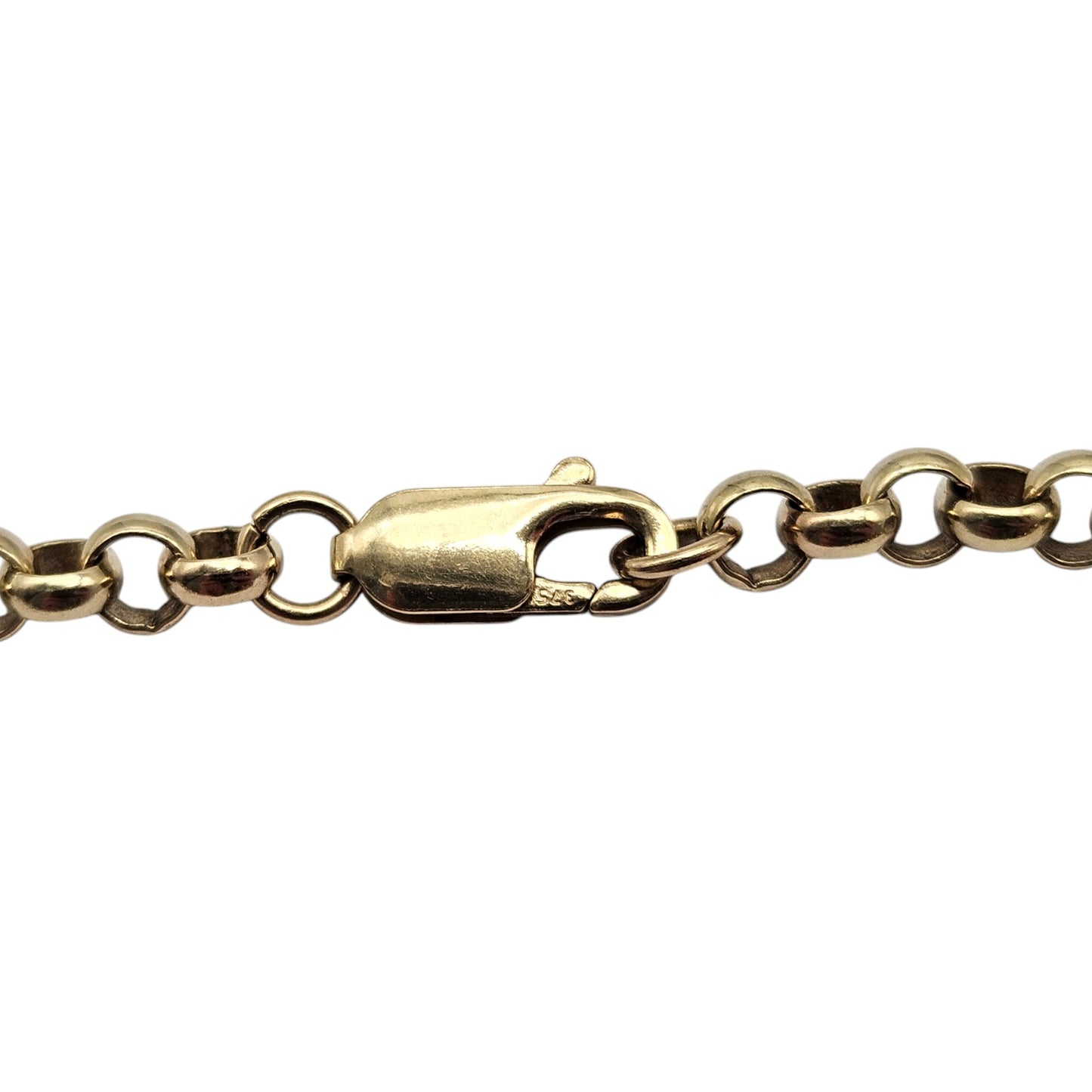 9ct Yellow Gold Belcher Link Bracelet L 22.9 cm 8.6 g