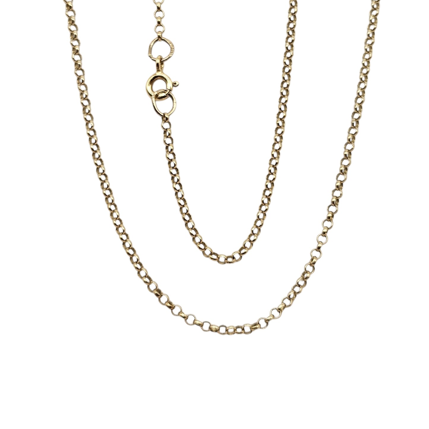 9ct 375 Yellow Gold Belcher Chain L 45.9 cm 2.6 g.