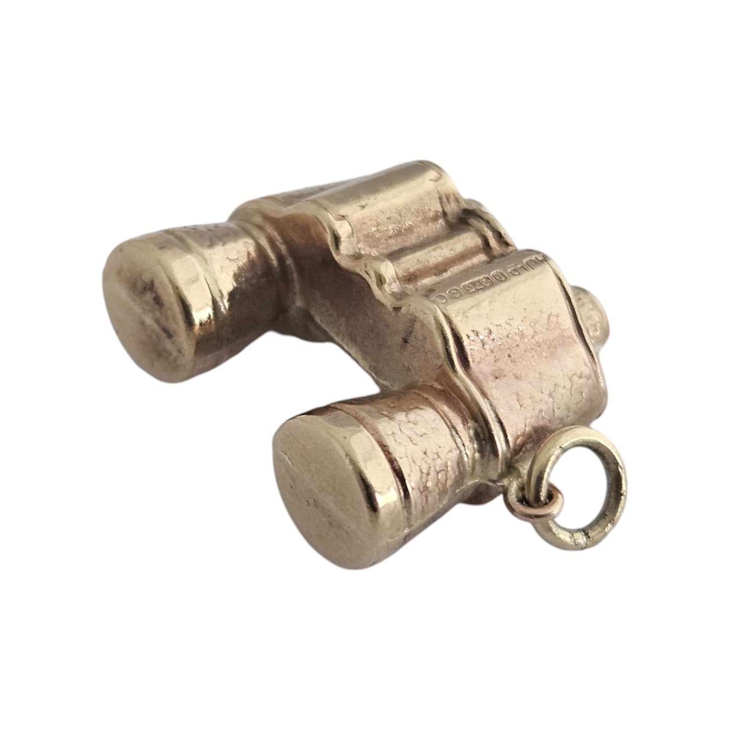 9ct 375 Yellow Gold Binoculars Charm 1974 L 1.8 cm 1.8 g