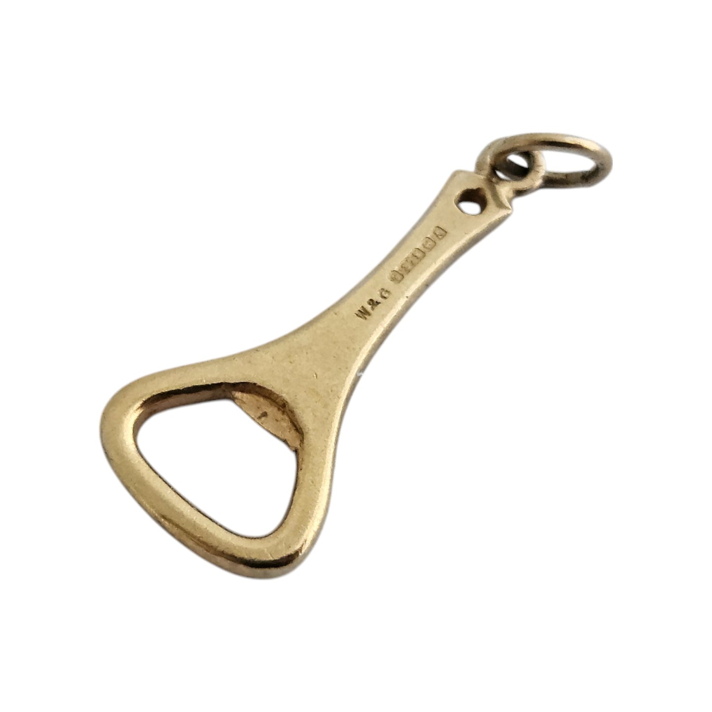 9ct 375 Yellow Gold Bottle Opener Charm 1966 L 2.2 cm 1.5 g.