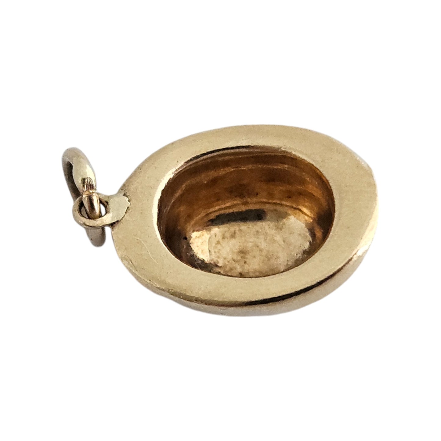 9ct 375 Yellow Gold Bowler Hat Charm 1964 L 1.3 cm 0.9 g