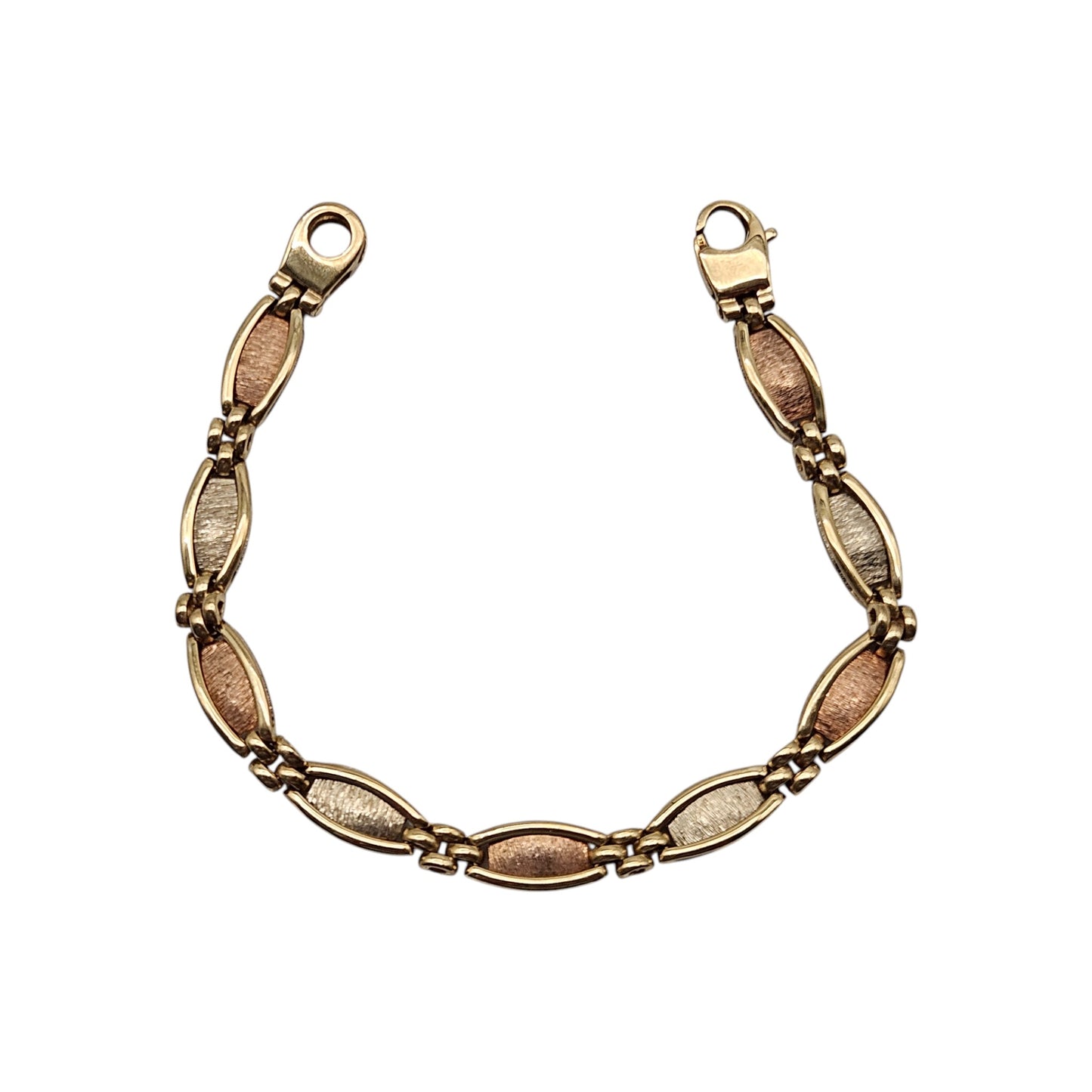 Pretty 9ct 375 Yellow Gold Bracelet L 18.3 cm 9.9 g.