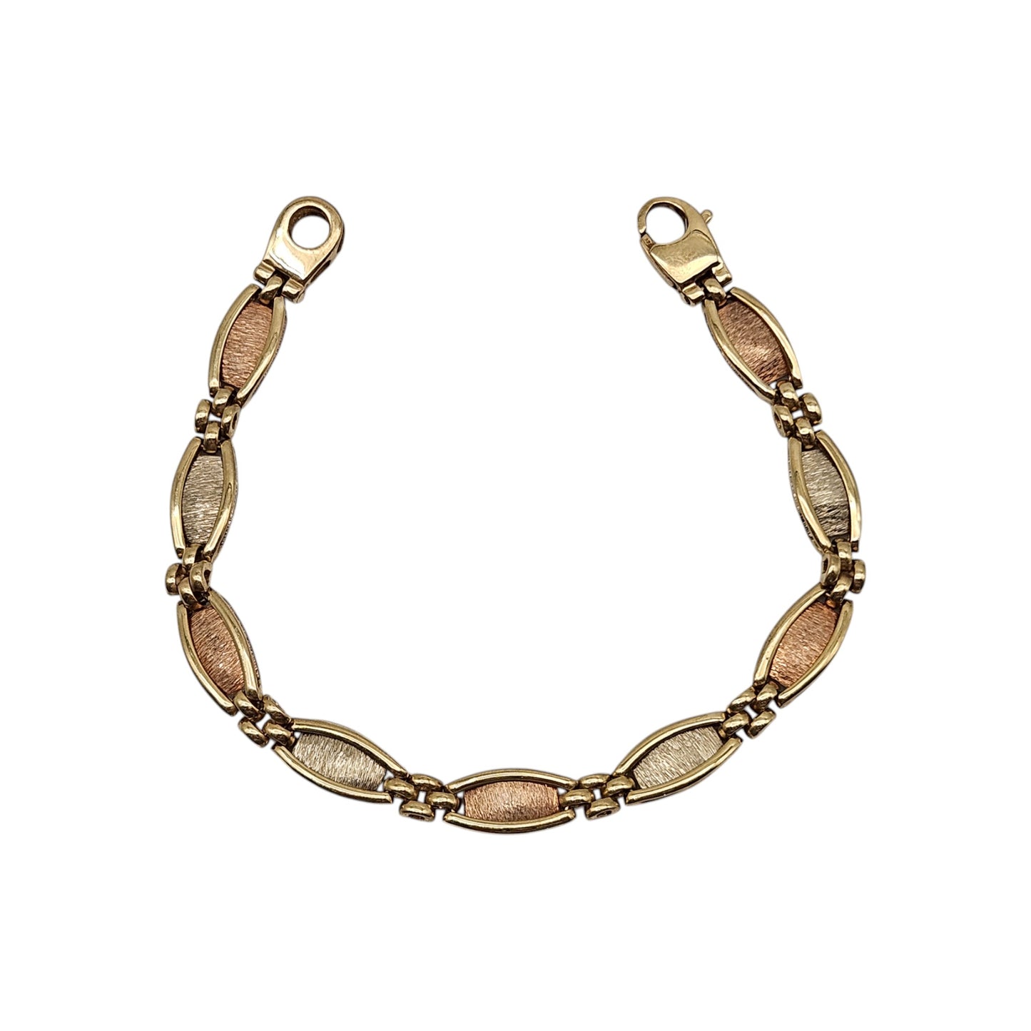 Pretty 9ct 375 Yellow Gold Bracelet L 18.3 cm 9.9 g.