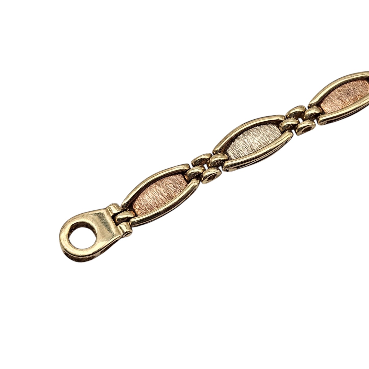 Pretty 9ct 375 Yellow Gold Bracelet L 18.3 cm 9.9 g.