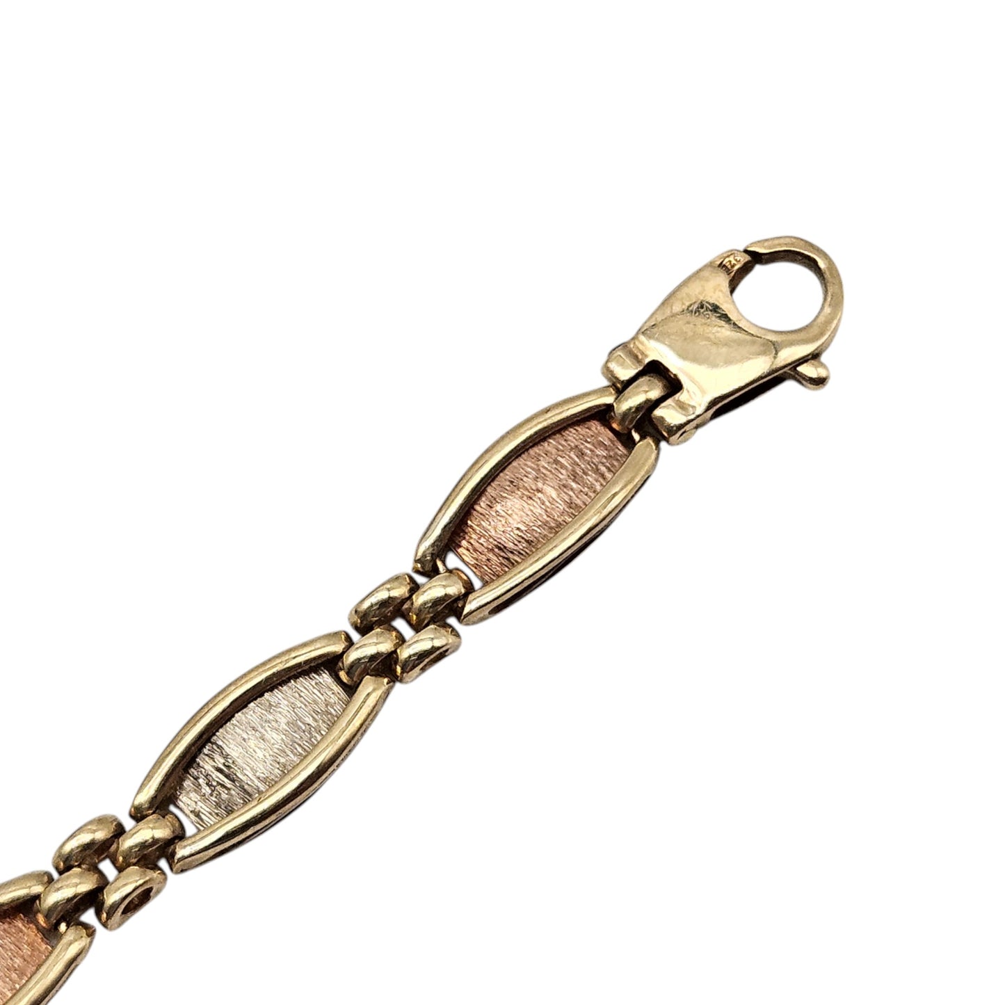 Pretty 9ct 375 Yellow Gold Bracelet L 18.3 cm 9.9 g.
