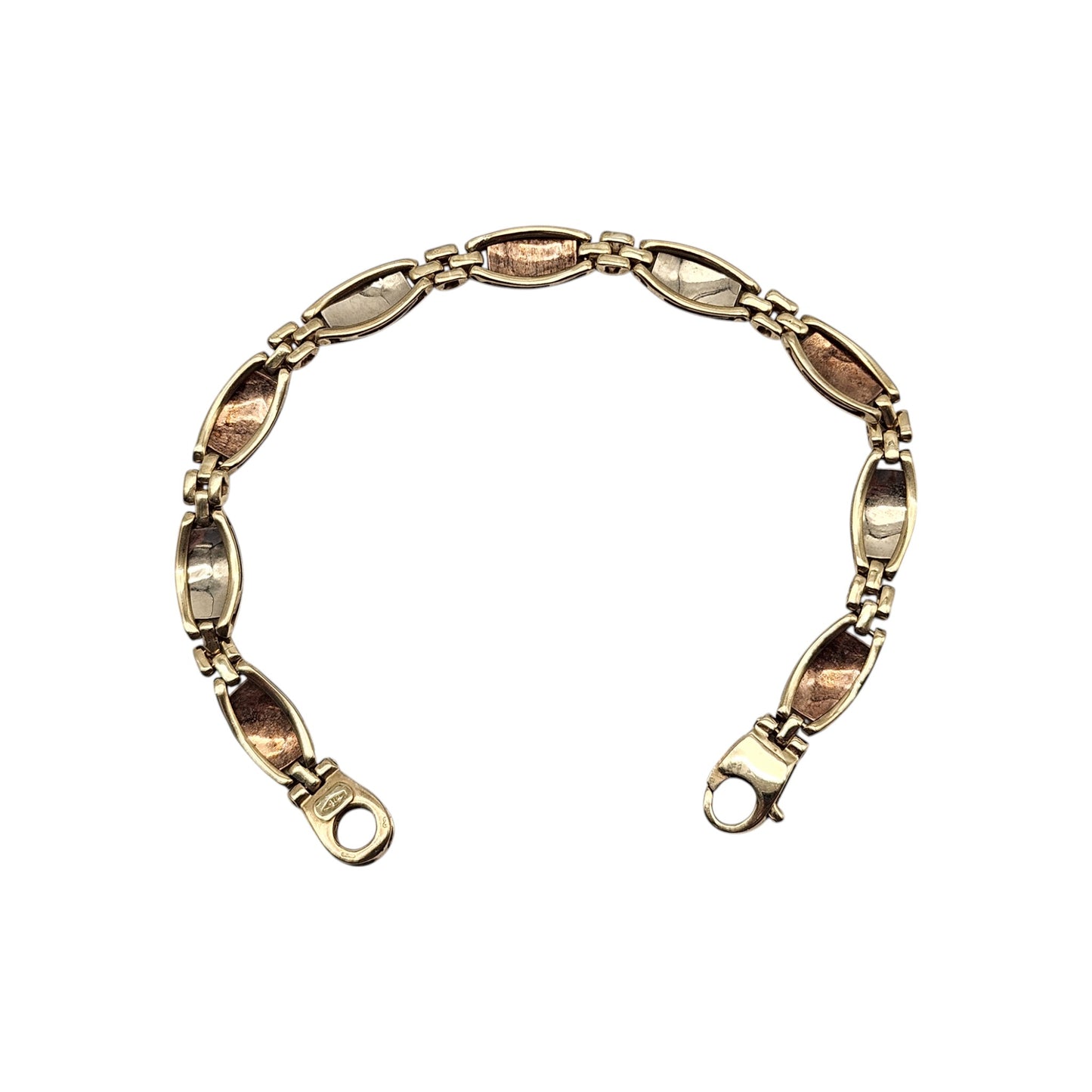 Pretty 9ct 375 Yellow Gold Bracelet L 18.3 cm 9.9 g.