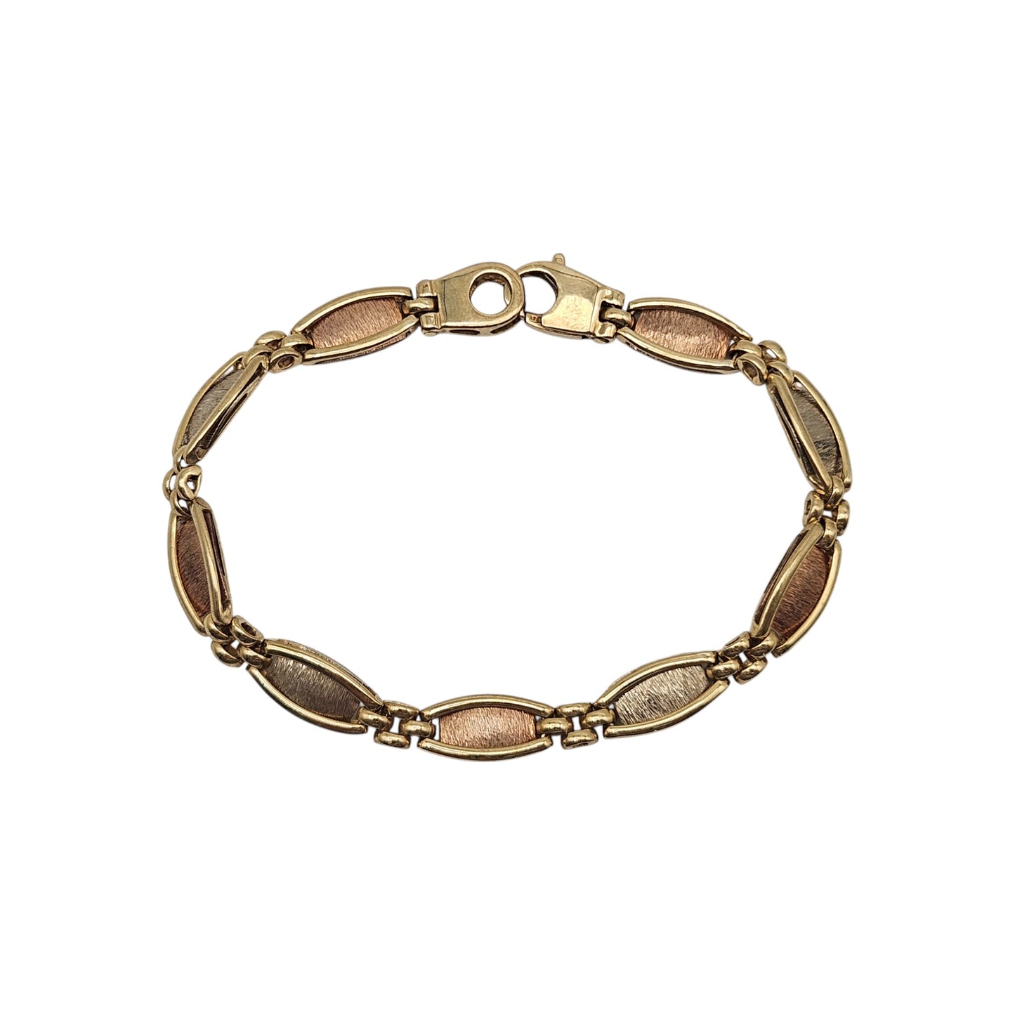 Pretty 9ct 375 Yellow Gold Bracelet L 18.3 cm 9.9 g.