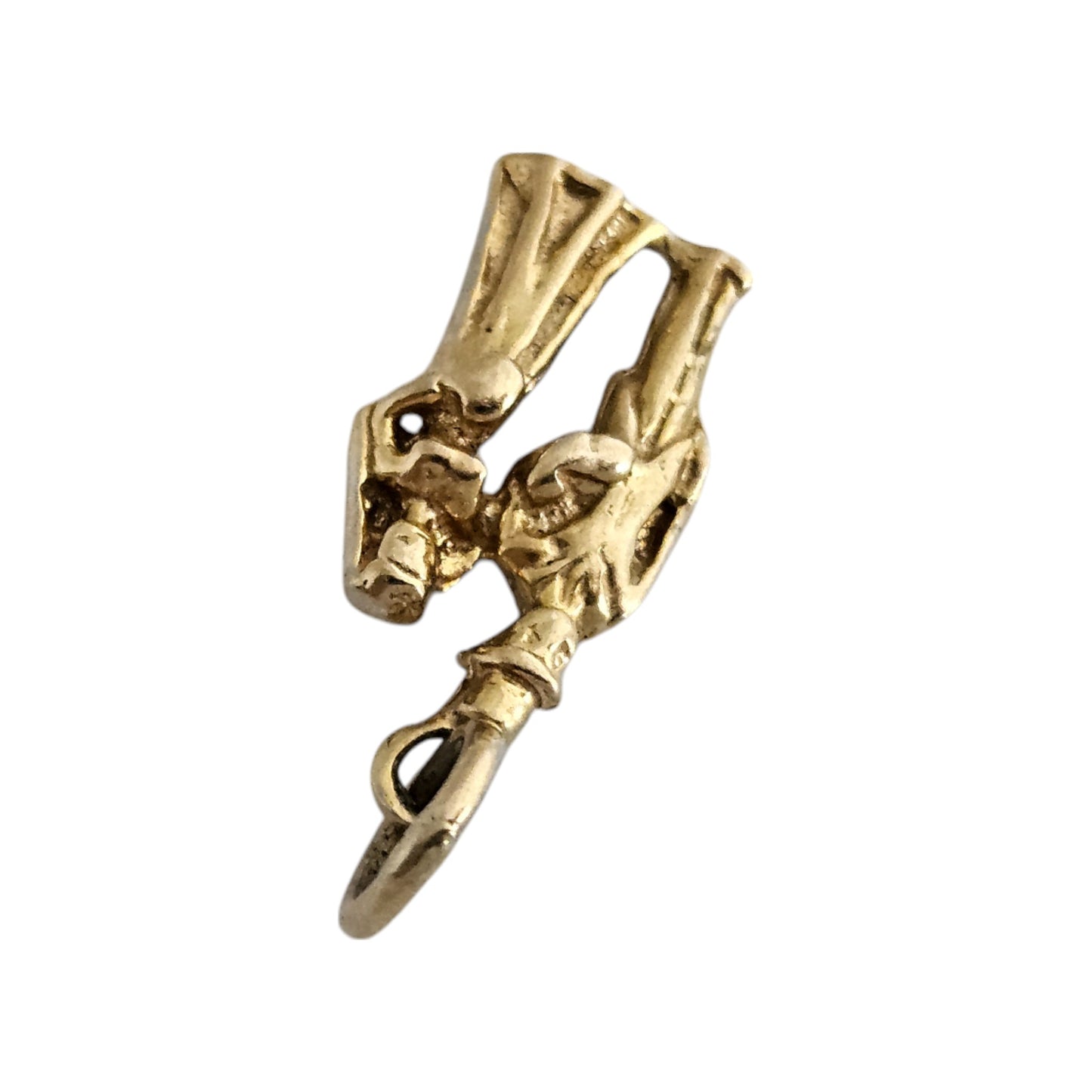 9ct 375 Yellow Gold Bride & Groom Charm L 1.5 cm 1.6 g.
