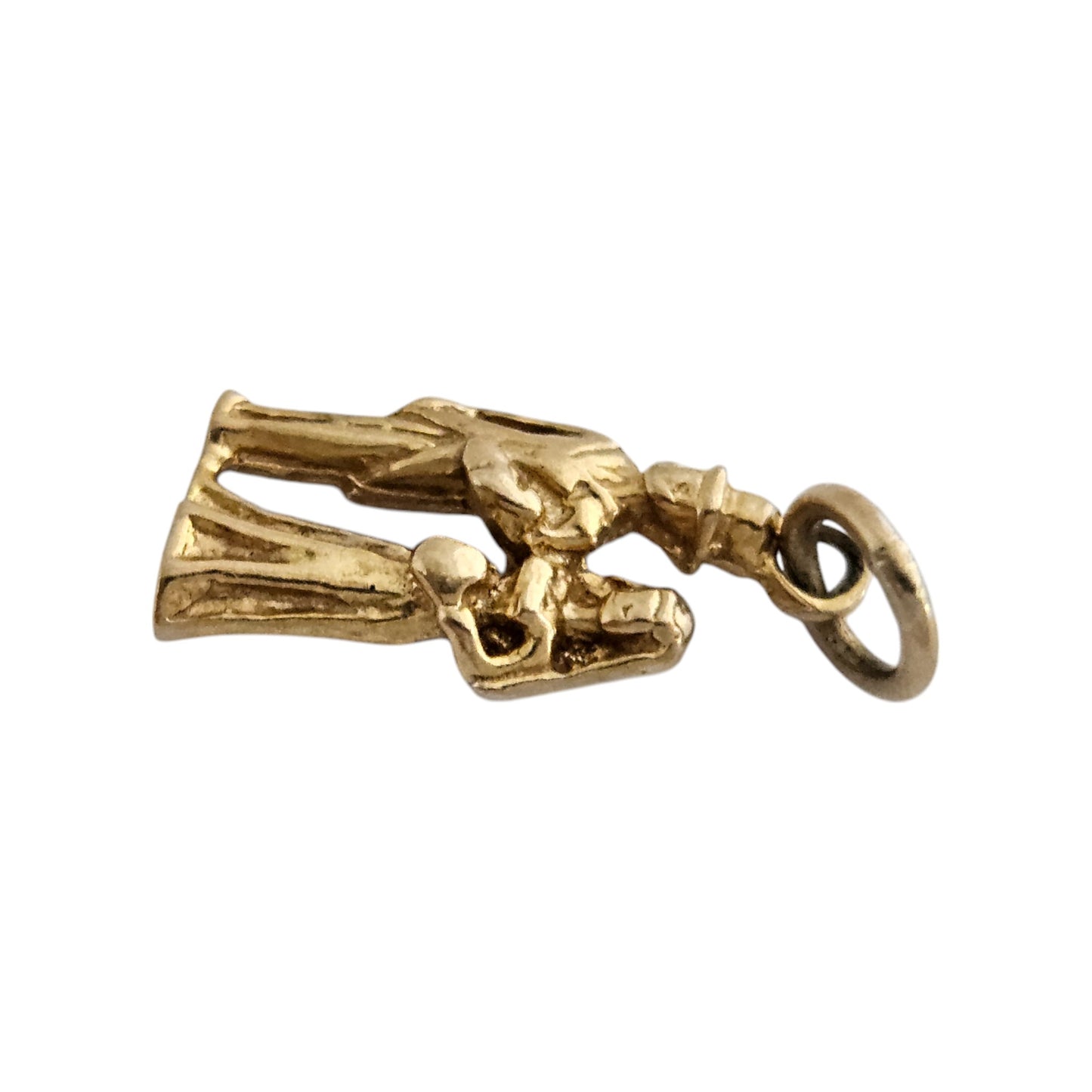 9ct 375 Yellow Gold Bride & Groom Charm L 1.5 cm 1.6 g.