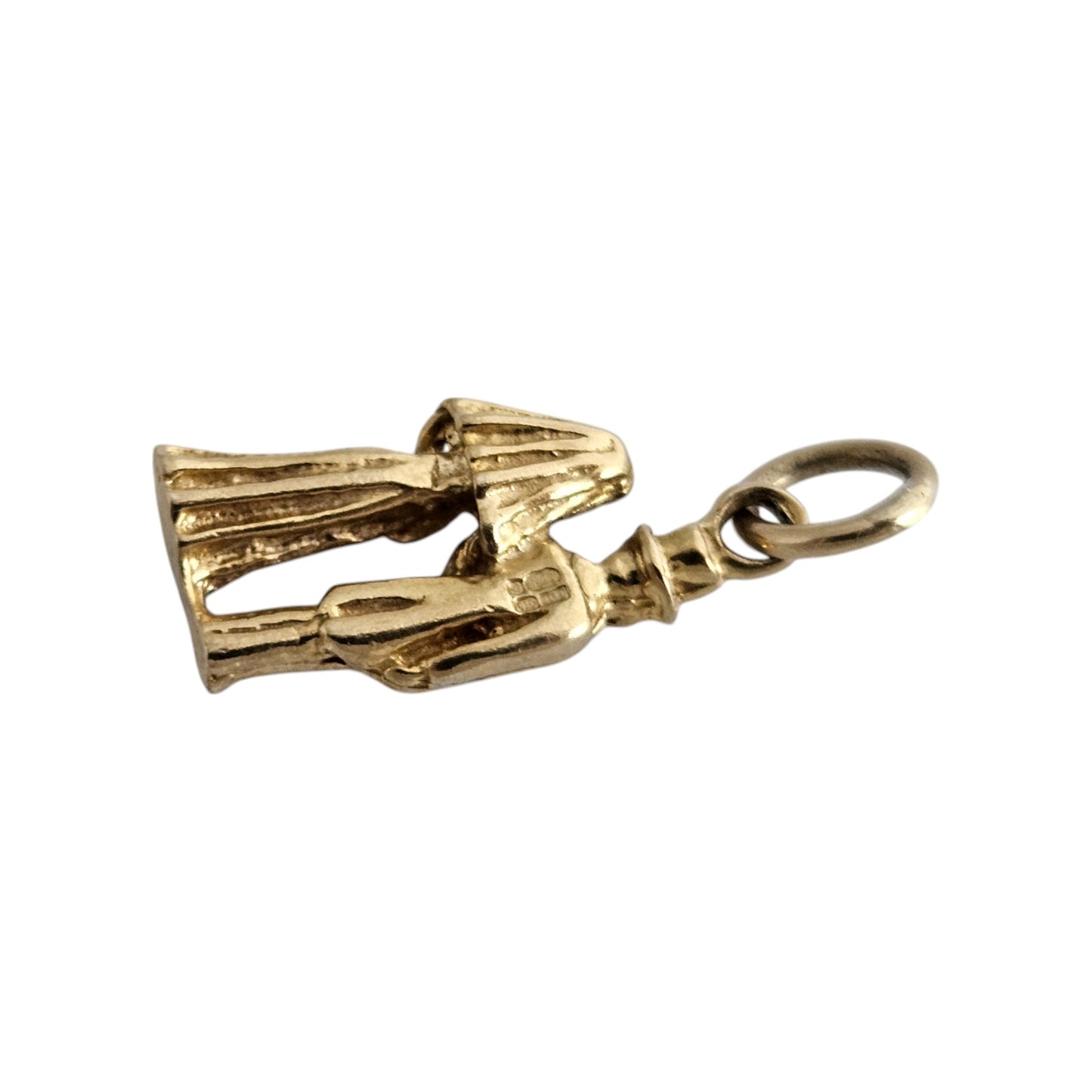 9ct 375 Yellow Gold Bride & Groom Charm L 1.5 cm 1.6 g.