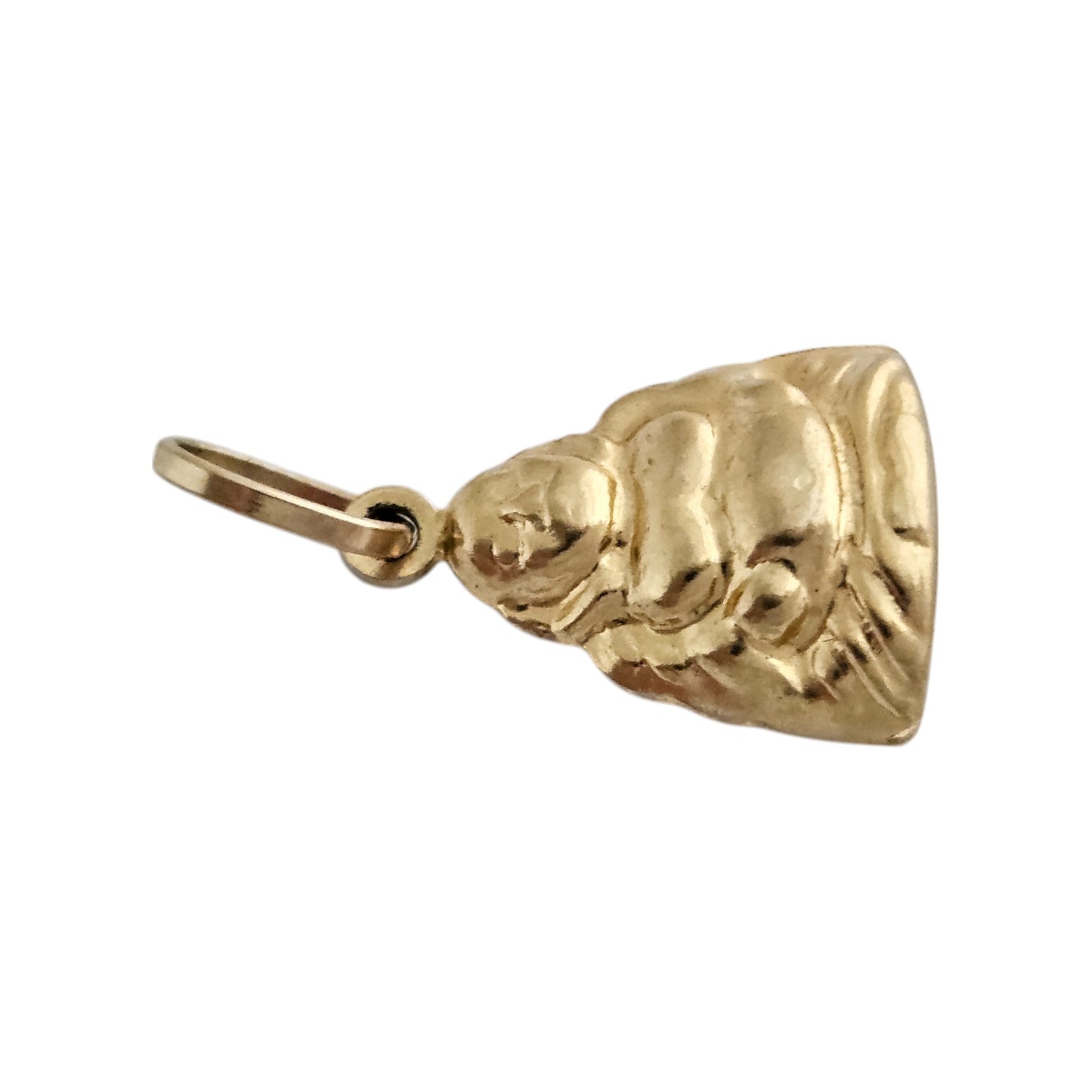 9ct 375 Yellow Gold Buddha Charm L 1.2 cm 0.8 g.