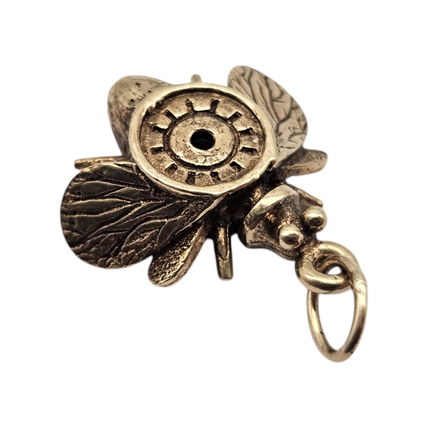 9ct 375 Yellow Gold Bug Insects Charm 1967 L 1.6 cm 2.7 g.