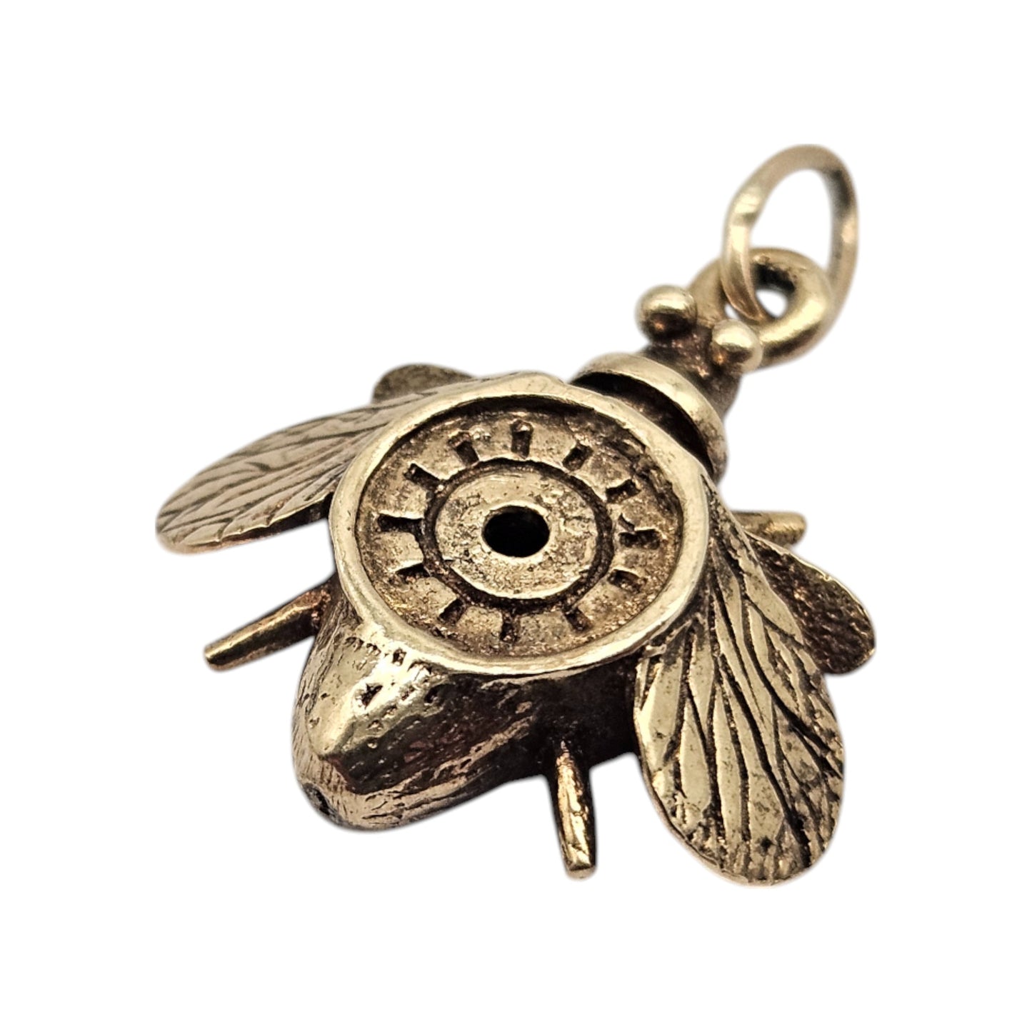 9ct 375 Yellow Gold Bug Insects Charm 1967 L 1.6 cm 2.7 g.