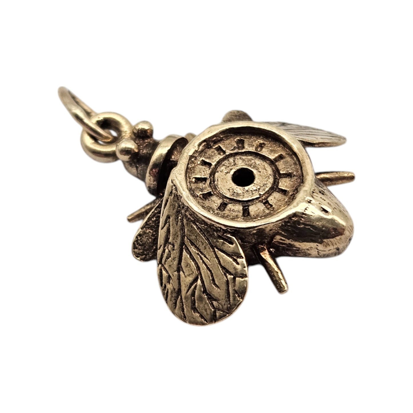 9ct 375 Yellow Gold Bug Insects Charm 1967 L 1.6 cm 2.7 g.