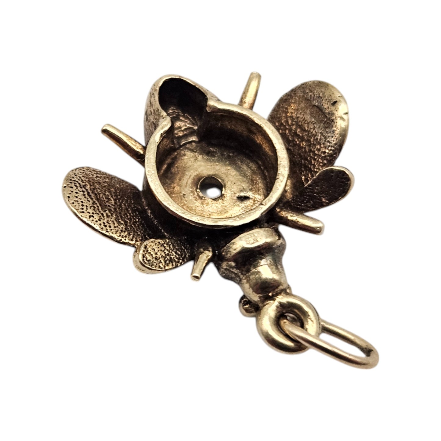 9ct 375 Yellow Gold Bug Insects Charm 1967 L 1.6 cm 2.7 g.